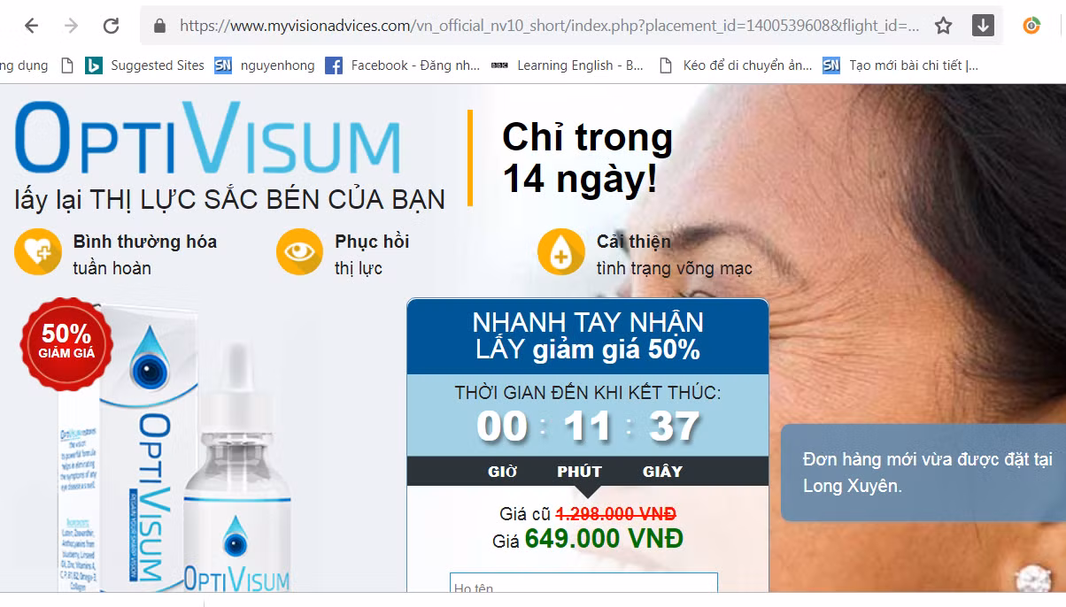 Có 'thần dược' từ Mỹ lấy lại thị lực cho mắt 'nhìn đâu rõ đó'? ảnh 1