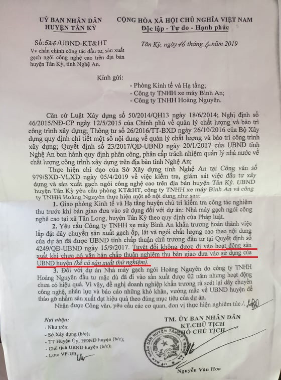 Vụ 'phê duyệt một đằng, sản xuất một nẻo': Phớt lờ yêu cầu dừng hoạt động ảnh 2