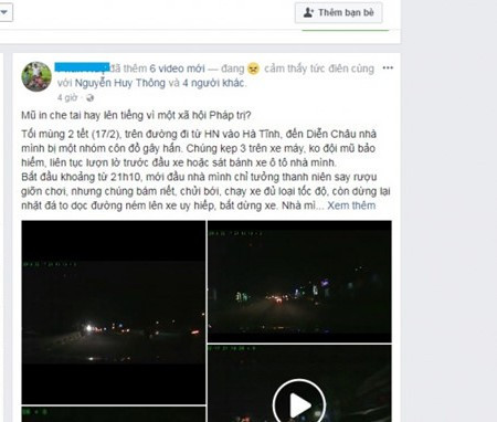 Điều tra nhóm thanh niên hung hãn chặn xe ô tô trên quốc lộ ảnh 1