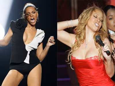 Beyonce và Mariah Carey trong một phút quá phiêu trên sân khấu đã để khẩu hình hơi…quá khích!