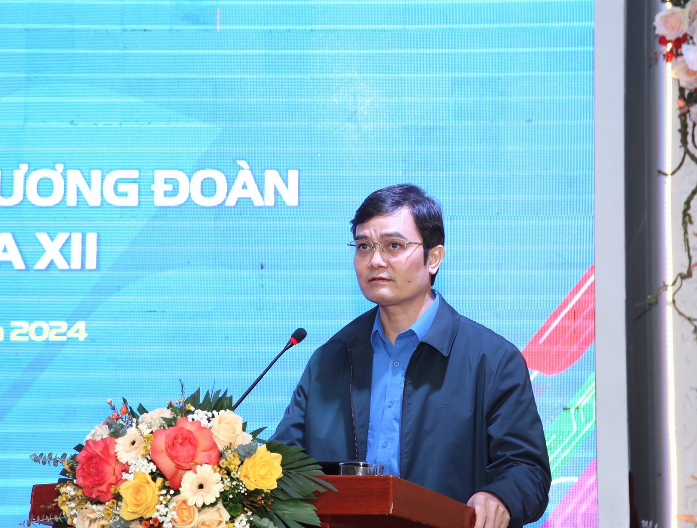 Anh Bùi Quang Huy - Ủy viên dự khuyết TƯ Đảng, Bí thư thứ nhất TƯ Đoàn phát biểu bế mạc Hội nghị. Ảnh: Bảo Anh Anh Bùi Quang Huy - Ủy viên dự khuyết TƯ Đảng, Bí thư thứ nhất TƯ Đoàn phát biểu bế mạc Hội nghị. Ảnh: Bảo Anh