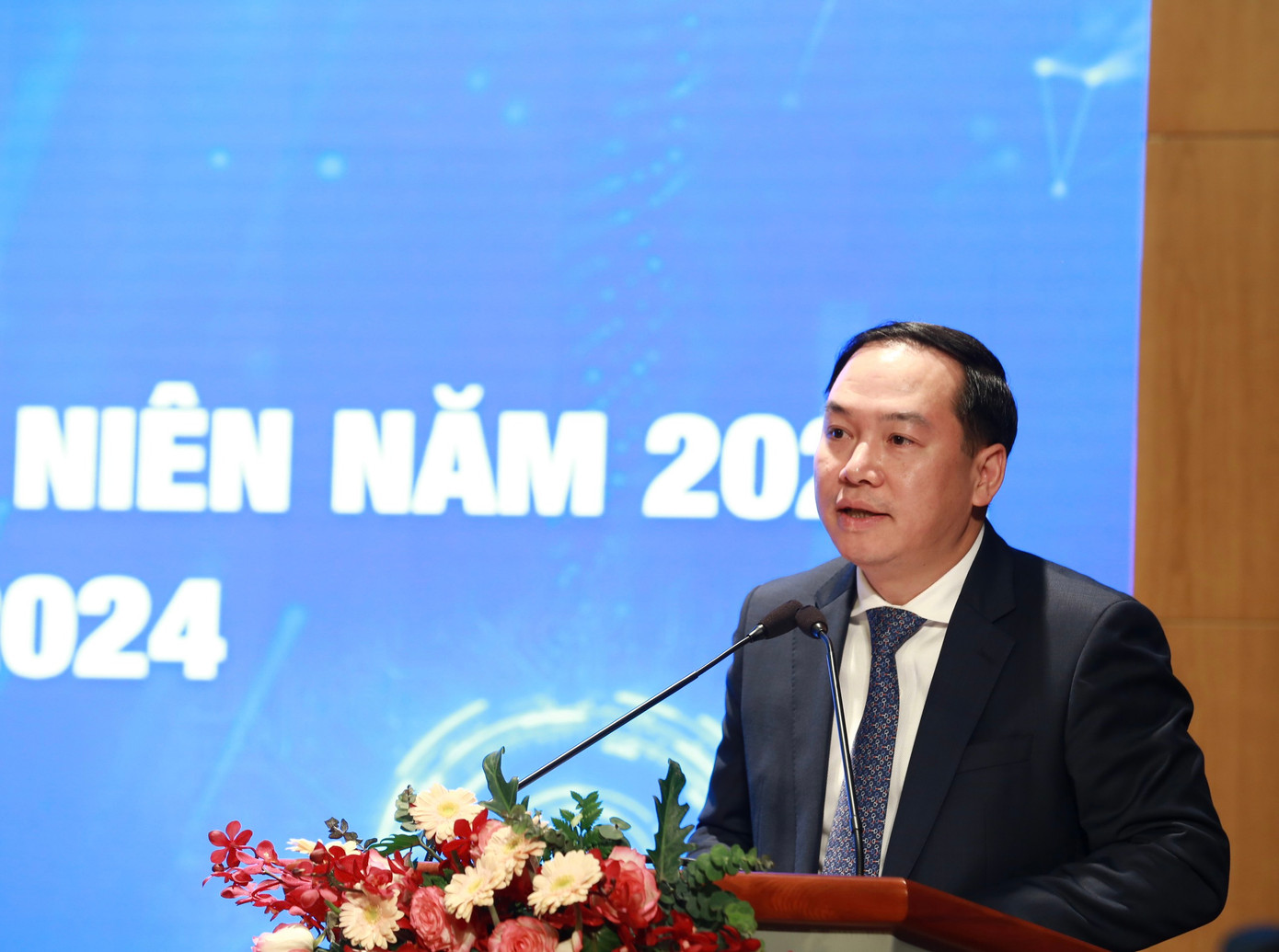 Ông Hồ Xuân Trường - Phó Bí thư Đảng ủy Khối Doanh nghiệp T.Ư phát biểu chỉ đạo tại Hội nghị. Ảnh: Bảo Anh