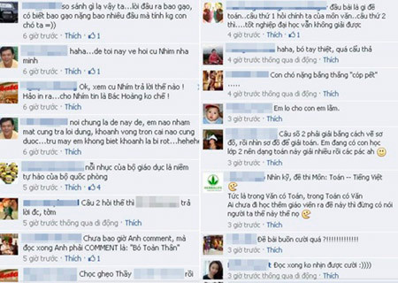 Hầu hết cư dân mạng phải "bó tay" với đề toán, và chịu thua với giáo viên đã ra đề thi này . Hầu hết cư dân mạng phải