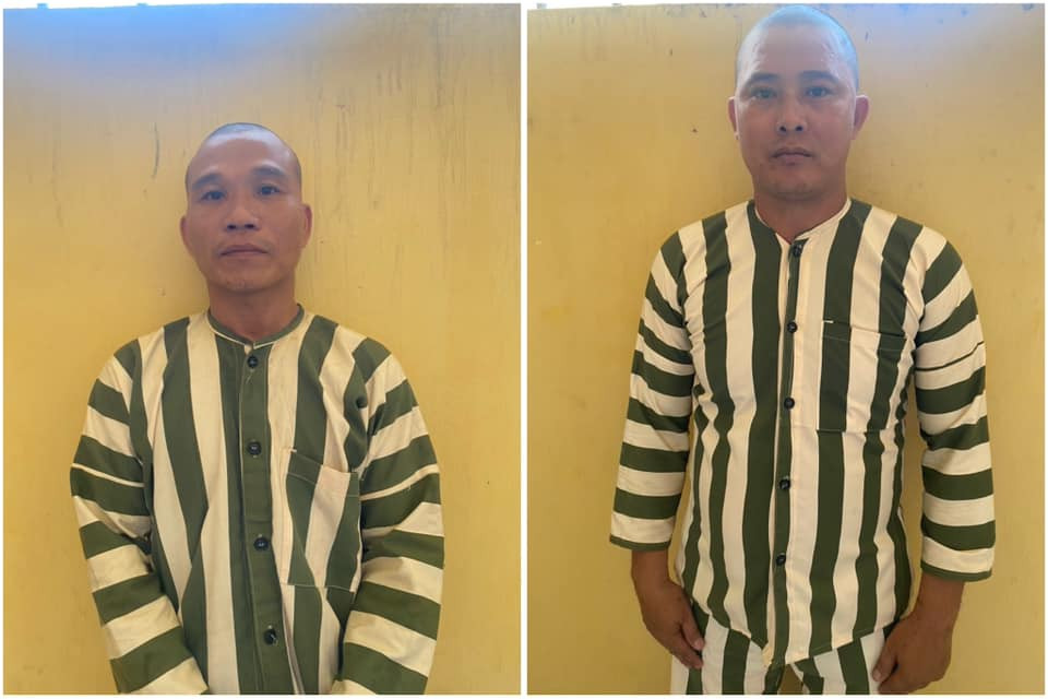 Ngô Văn Được và Trần Văn Tấn tại cơ quan công an