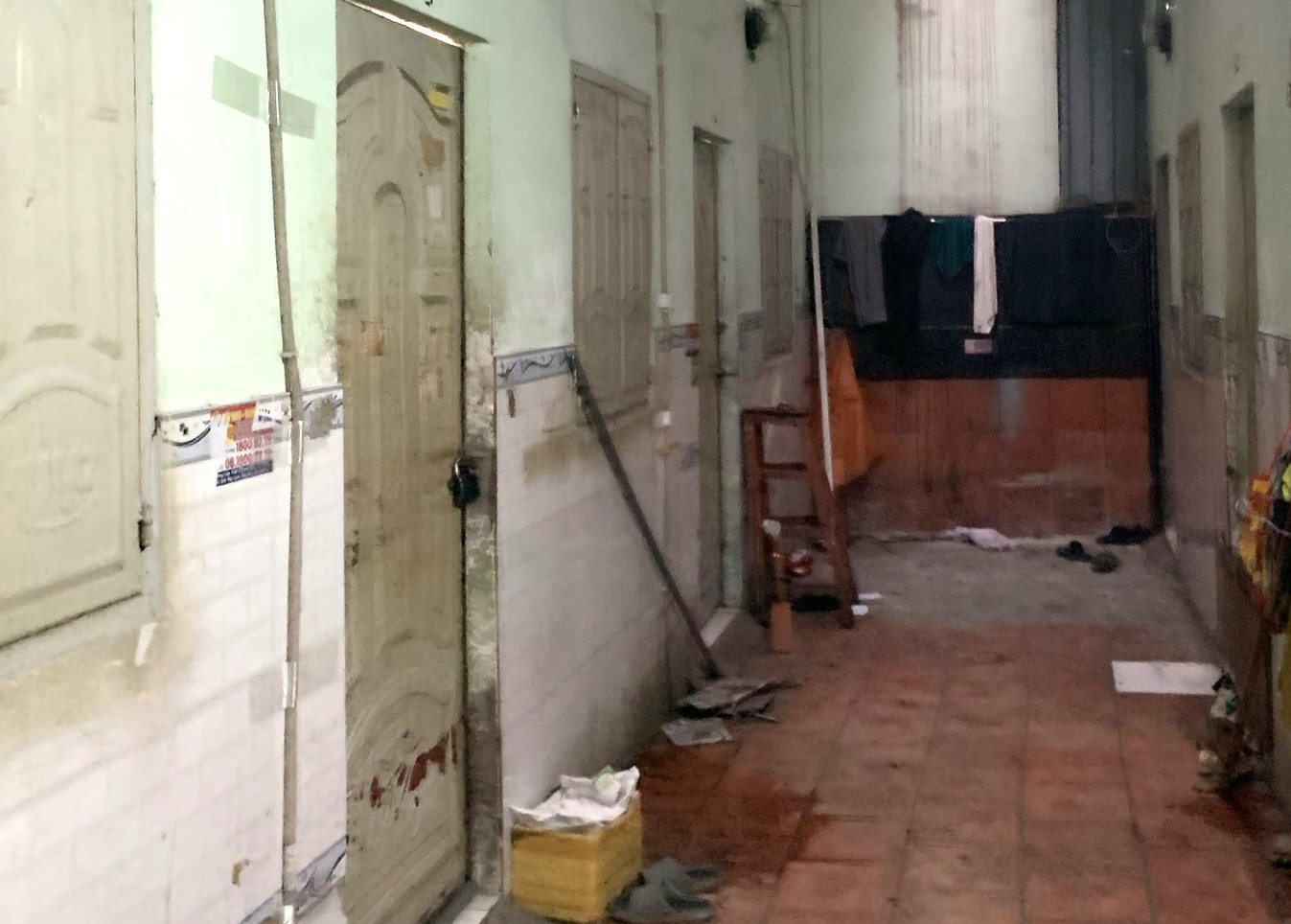 Khu vực phòng trọ nơi xảy ra vụ việc Khu vực phòng trọ nơi xảy ra vụ việc