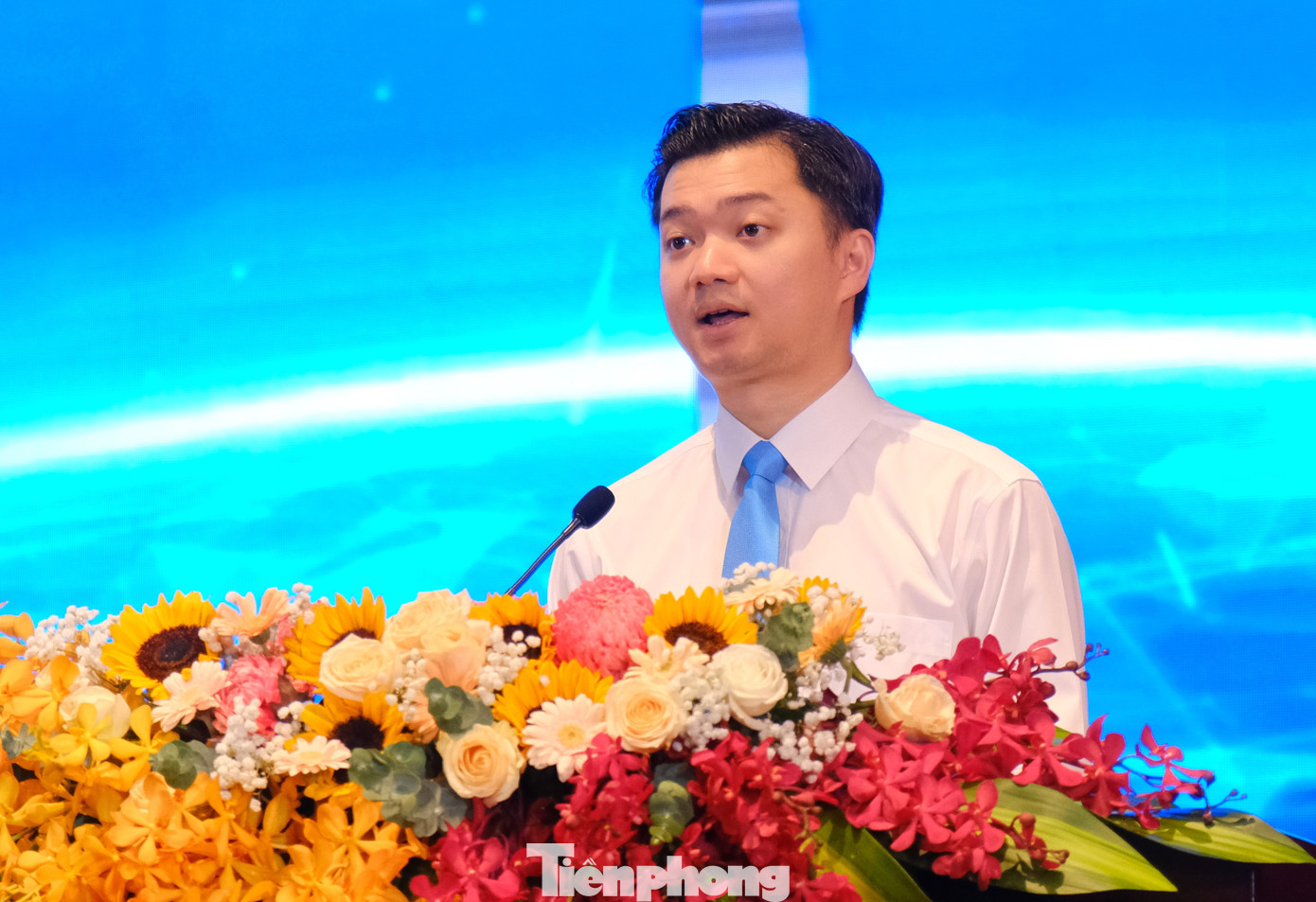 Anh Nguyễn Minh Triết, Bí thư T.Ư Đoàn, Chủ tịch T.Ư Hội Sinh viên Việt Nam phát biểu tại Đại hội Anh Nguyễn Minh Triết, Bí thư T.Ư Đoàn, Chủ tịch T.Ư Hội Sinh viên Việt Nam phát biểu tại Đại hội