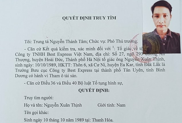 Công an truy tìm Nguyễn Xuân Thịnh Công an truy tìm Nguyễn Xuân Thịnh