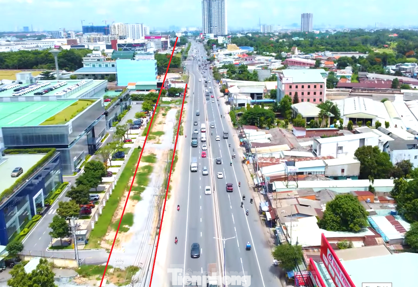 Mở rộng quốc lộ 13 từ vị trí giáp TPHCM đến điểm đầu TP Thủ Dầu Một (Bình Dương) dài 12,7 km