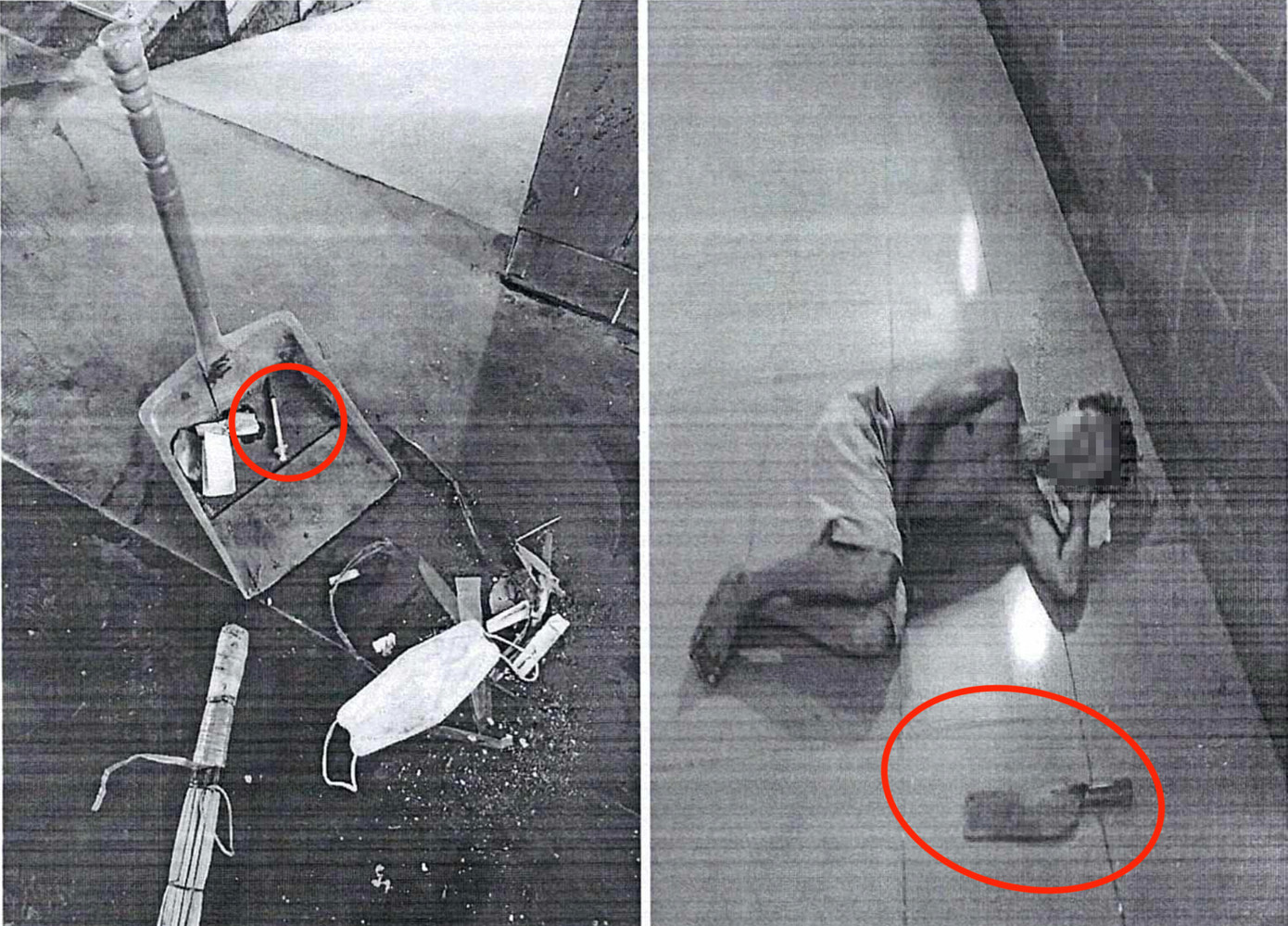 Một số đối tượng hút chích bỏ lại kim tiêm và một số người mang theo hung khí ở trong hầm đi bộ. Ảnh: Đơn vị quản lý, bảo trì công trình cung cấp Một số đối tượng hút chích bỏ lại kim tiêm và một số người mang theo hung khí ở trong hầm đi bộ. Ảnh: Đơn vị quản lý, bảo trì công trình cung cấp