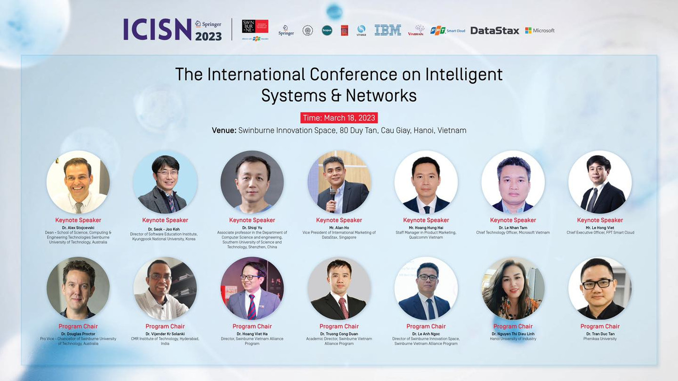 Các diễn giả dự kiến sẽ tham gia hội thảo ICISN 2023