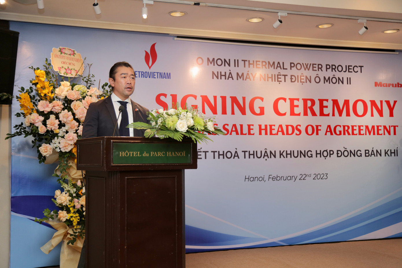 Ông Shino Mooro, Tổng Giám đốc Marubeni Asian Power Singapore, đại diện liên danh Marub