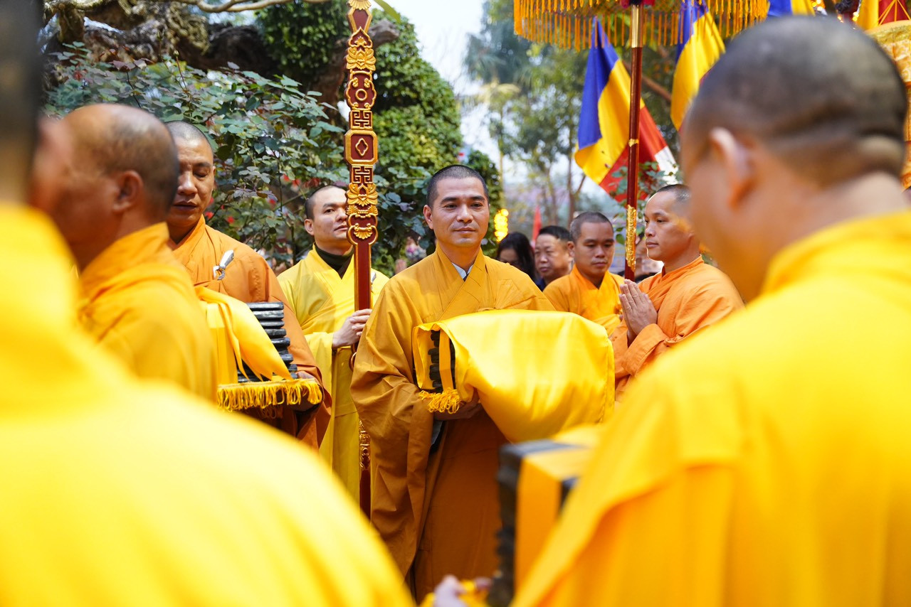 Lễ rước mộc bản “Cư trần lạc đạo phú” Lễ rước mộc bản “Cư trần lạc đạo phú”