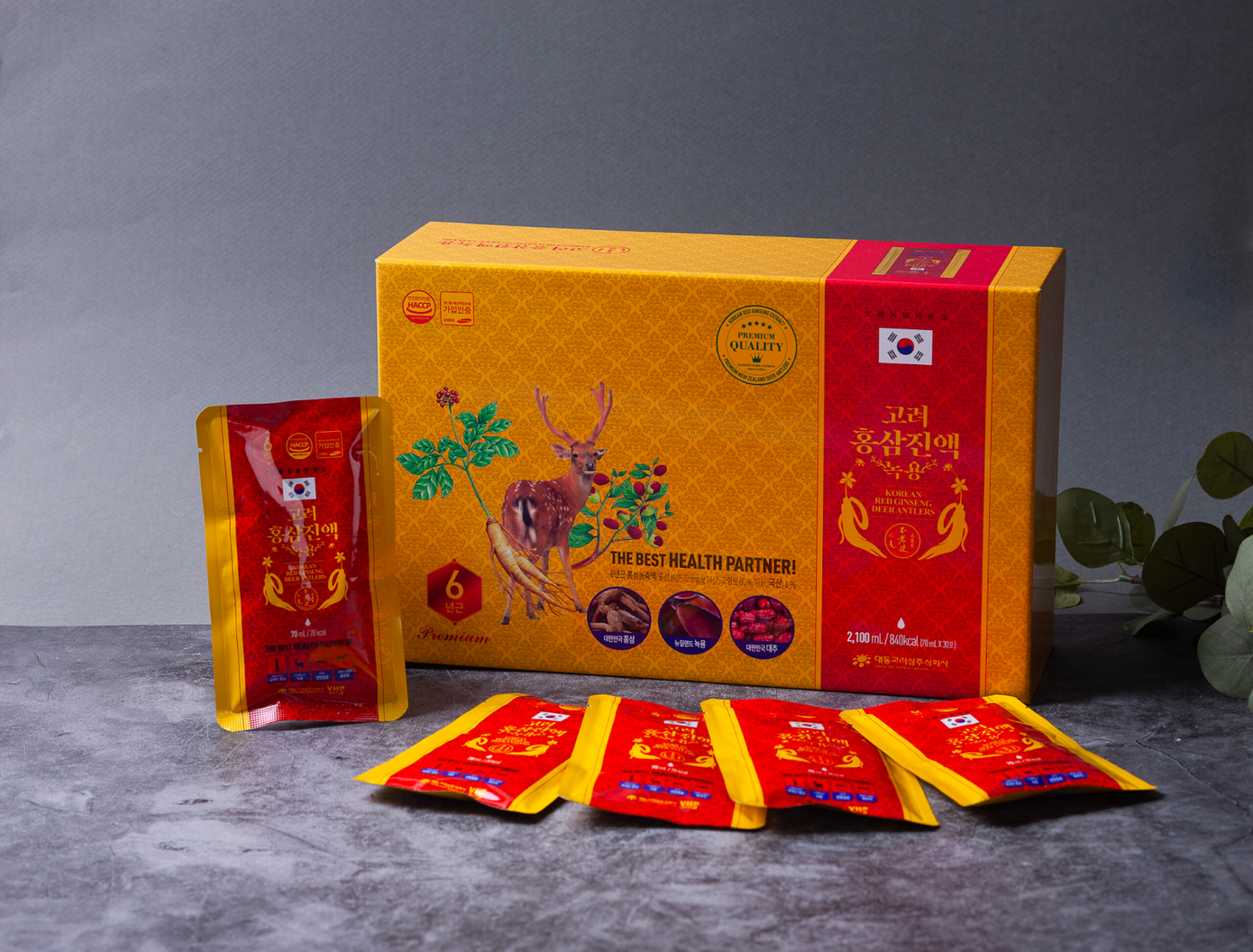 Hồng sâm Nhung hươu Daedong dạng gói, dễ dàng mang theo sử dụng (Ảnh: Daedong Korea Ginseng)