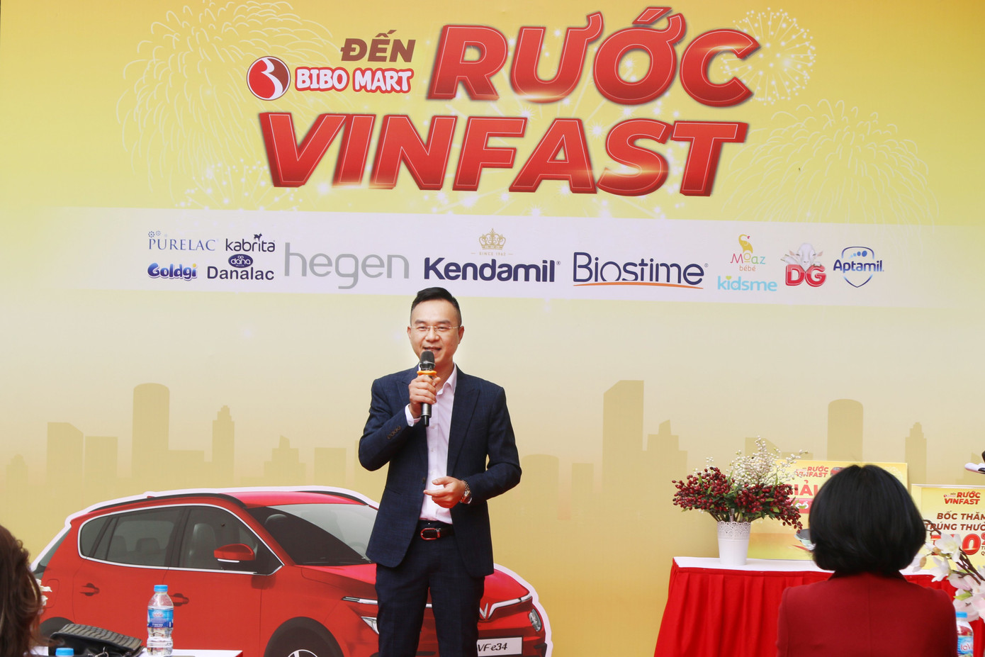 Ông Lưu Tuấn Anh – Giám đốc Marketing Hệ thống siêu thị mẹ và bé Bibo Mart phát biểu tại sự kiện.