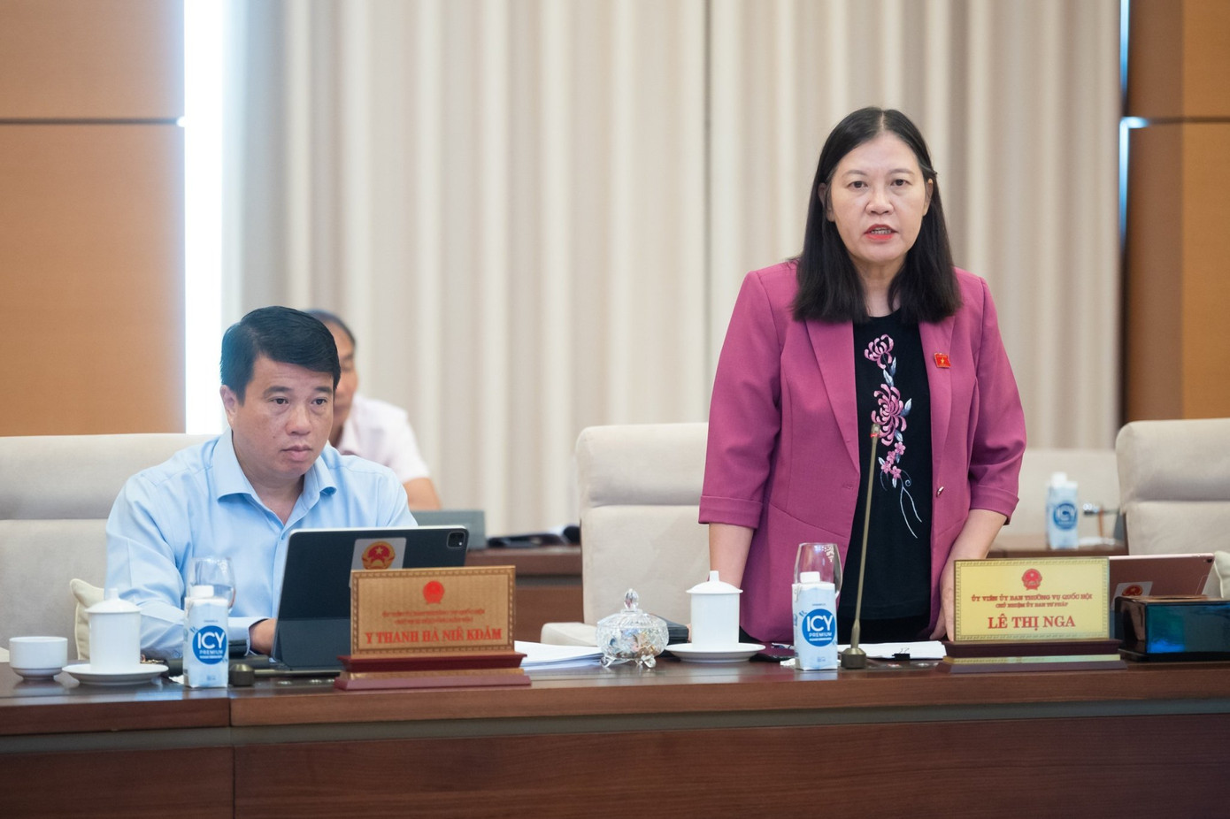 Bà Lê Thị Nga, Chủ nhiệm Uỷ ban Tư pháp. Ảnh QH