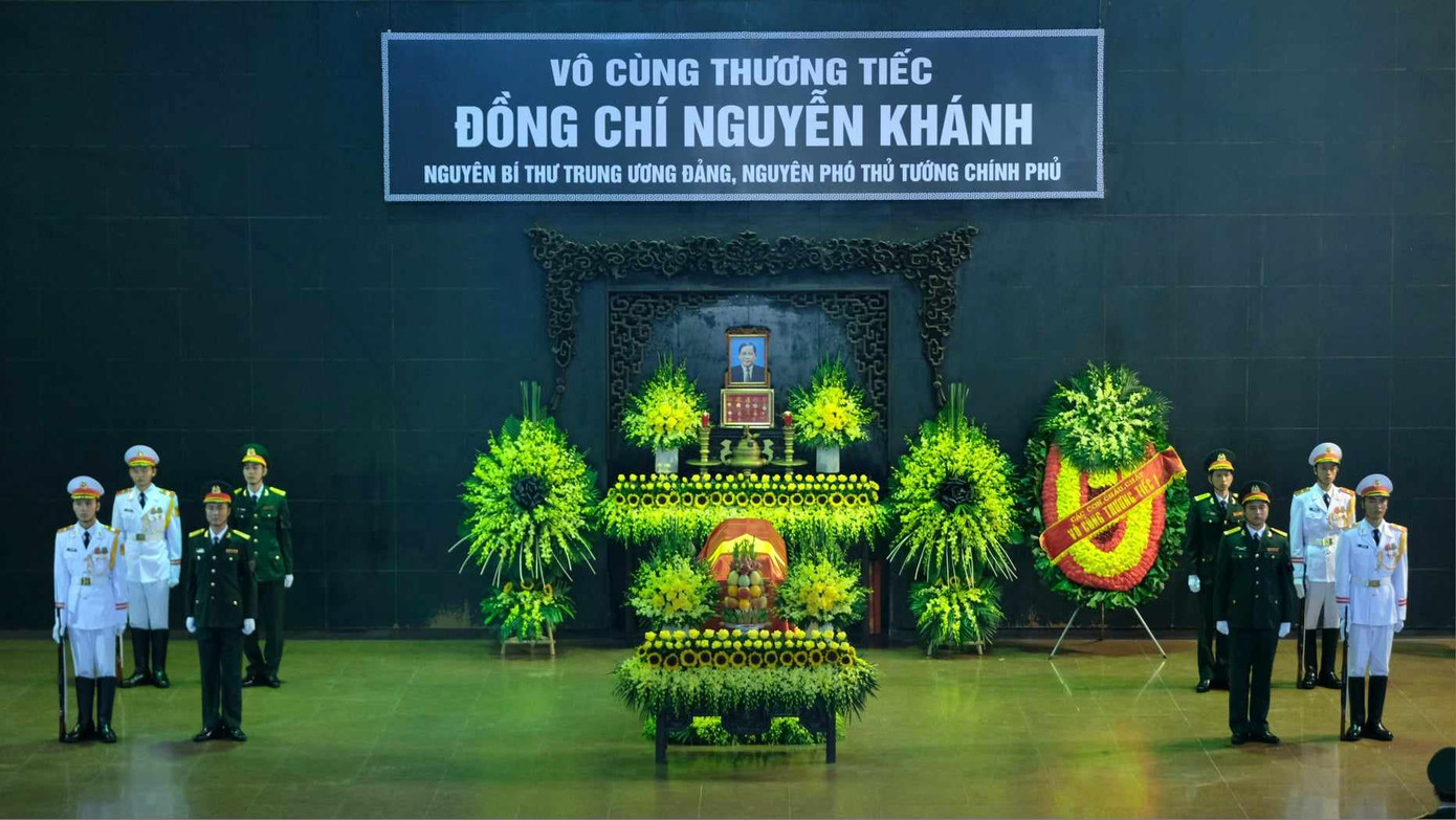 Lễ viếng nguyên Phó Thủ tướng Nguyễn Khánh tổ chức vào 7h15 phút đến 10h15 phút, ngày 24/7. Lễ viếng nguyên Phó Thủ tướng Nguyễn Khánh tổ chức vào 7h15 phút đến 10h15 phút, ngày 24/7.