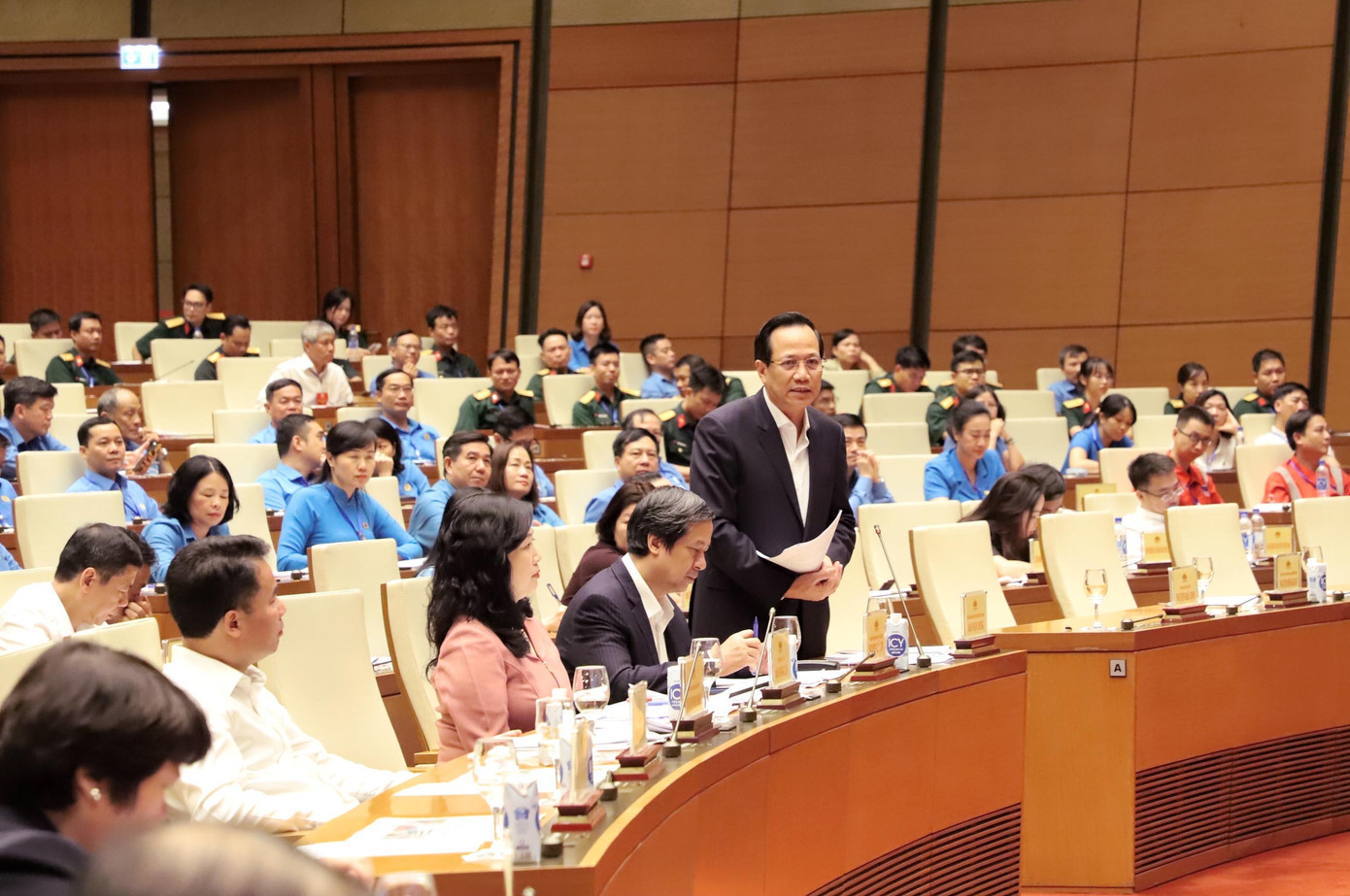 Bộ trưởng Bộ LĐTB&XH Đào Ngọc Dung phát biểu tại diễn đàn. Bộ trưởng Bộ LĐTB&XH Đào Ngọc Dung phát biểu tại diễn đàn.