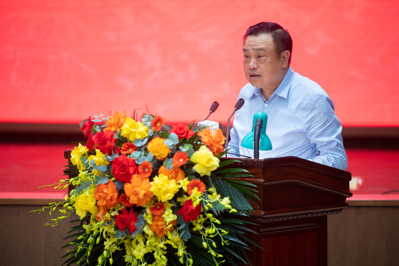 Chủ tịch UBND thành phố Hà Nội Trần Sỹ Thanh. Ảnh: QH. Chủ tịch UBND thành phố Hà Nội Trần Sỹ Thanh. Ảnh: QH.