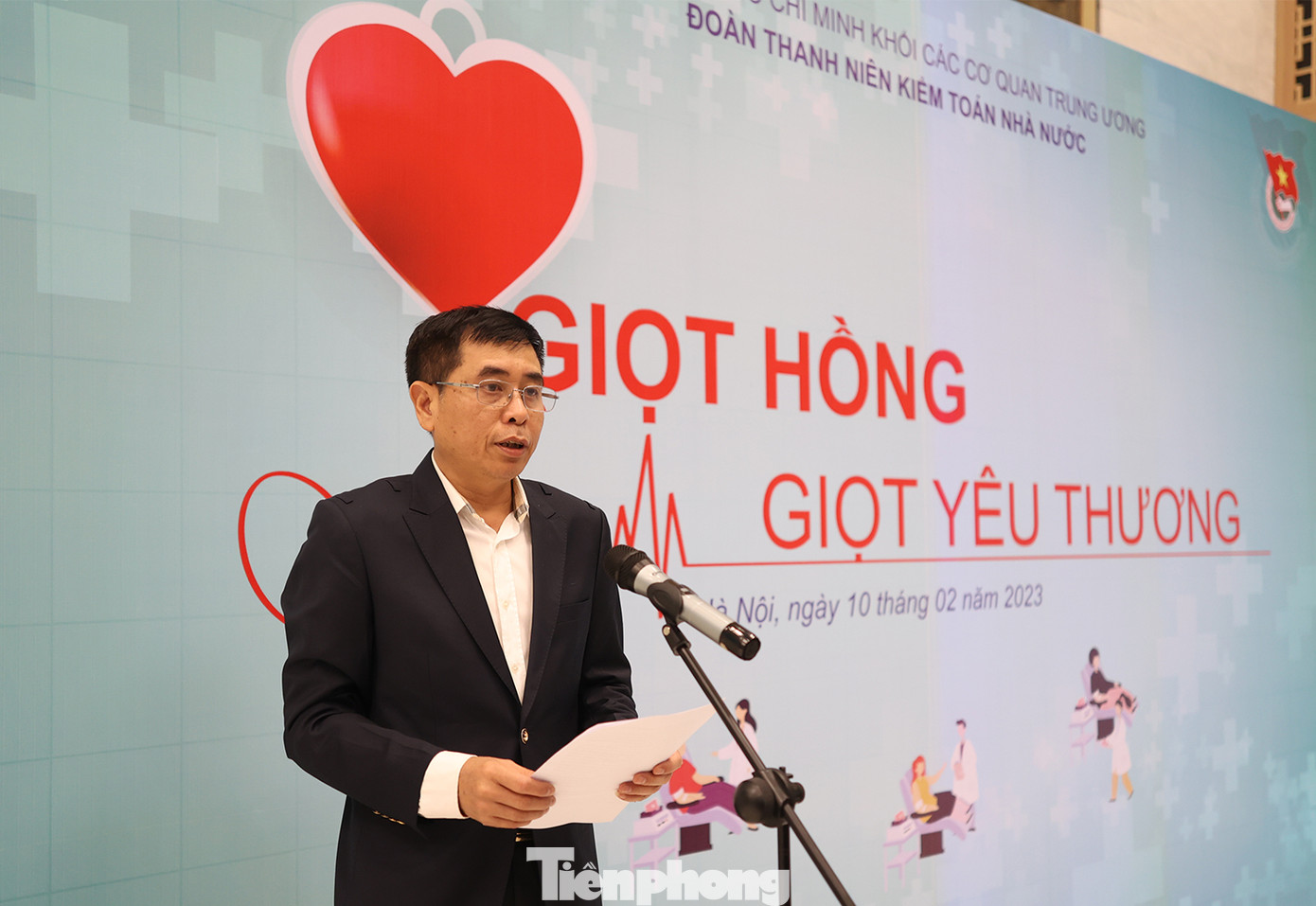 Phó Tổng Kiểm toán nhà nước Nguyễn Tuấn Anh phát biểu tại ngày hội.