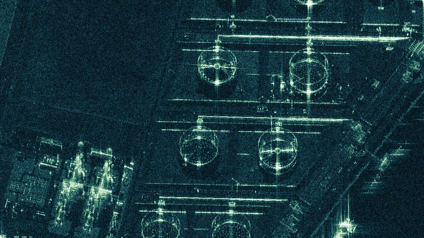 Hình ảnh vệ tinh ICEYE 25cm SAR về các bể chứa dầu ở Rotterdam, Hà Lan. Ảnh: ICEYE.