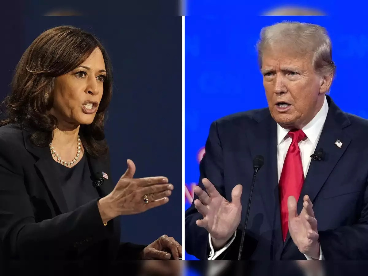 Phó tổng thống Mỹ Kamala Harris và cựu Tổng thống Donald Trump. Ảnh: AP.