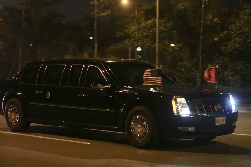 Đoàn xe Tổng thống Mỹ Trump về khách sạn JW Marriott ảnh 8
