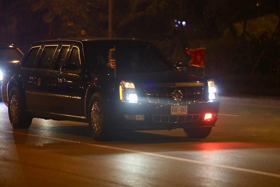 Đoàn xe Tổng thống Mỹ Trump về khách sạn JW Marriott ảnh 7
