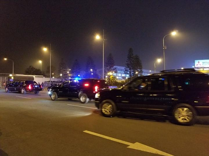 Đoàn xe Tổng thống Mỹ Trump về khách sạn JW Marriott ảnh 37