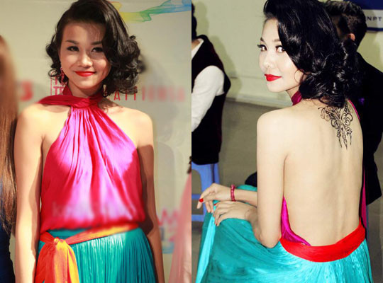 Trên sàn catwalk, khi đi dự sự kiện và trong phim, siêu mẫu Thanh Hằng đều khiến công chúng trầm trồ khen ngợi sự quyến rũ của cô nàng khi diện áo yếm hoặc các bộ đồ cách tân từ kiểu trang phục này