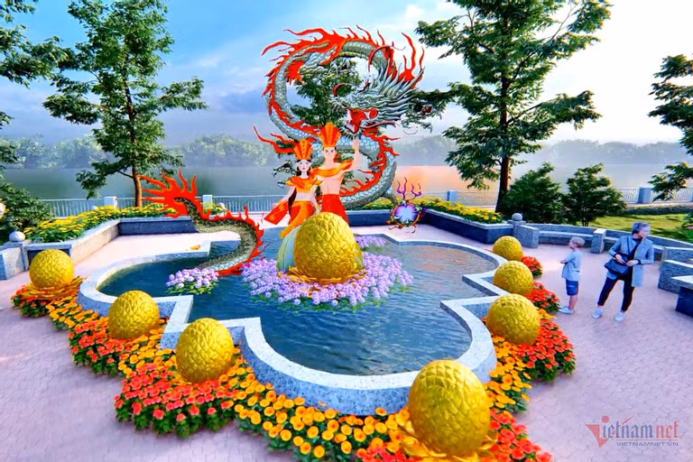 Mô hình con rồng cháu tiên nhắc nhở về tinh thần đoàn kết, yêu thương đùm bọc lẫn nhau. Mô hình con rồng cháu tiên nhắc nhở về tinh thần đoàn kết, yêu thương đùm bọc lẫn nhau.