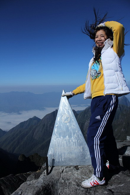 Hoàng Mai trên đỉnh Fansipan