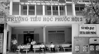 Trường tiều học Phước Hội 2 (thị xã La Gi, tỉnh Bình Thuận), nơi nội dung tiết kiệm điện được đưa vào nghị quyết và bài giảng. Ảnh: Phan Thị Tuyết. Trường tiều học Phước Hội 2 (thị xã La Gi, tỉnh Bình Thuận), nơi nội dung tiết kiệm điện được đưa vào nghị quyết và bài giảng. Ảnh: Phan Thị Tuyết