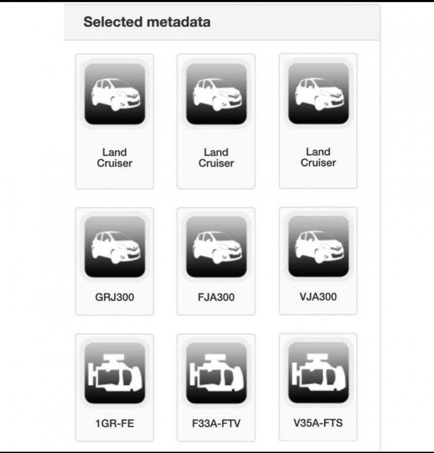 Tên các mã khung gầm và động cơ trên Land Cruiser thế hệ mới. Tên các mã khung gầm và động cơ trên Land Cruiser thế hệ mới.