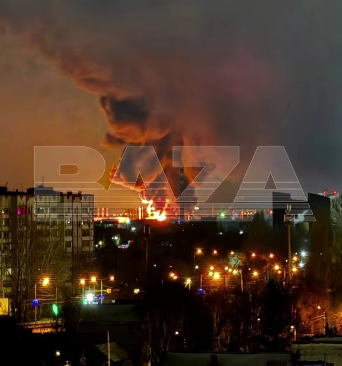 Hình ảnh vụ nổ ở Engels. (Ảnh: Telegram) Hình ảnh vụ nổ ở Engels. (Ảnh: Telegram)