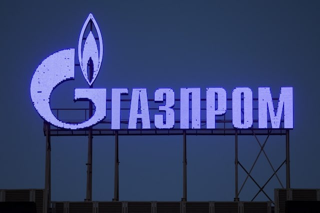 Biểu tượng của tập đoàn Gazprom. (Ảnh: Reuters)