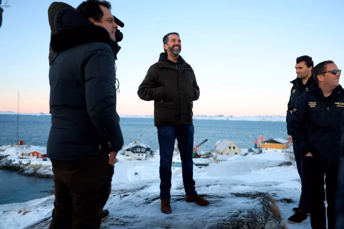 Donald Trump Jr. - con trai ông Trump thăm đảo Greenland hôm 7/1. (Ảnh: Reuters)