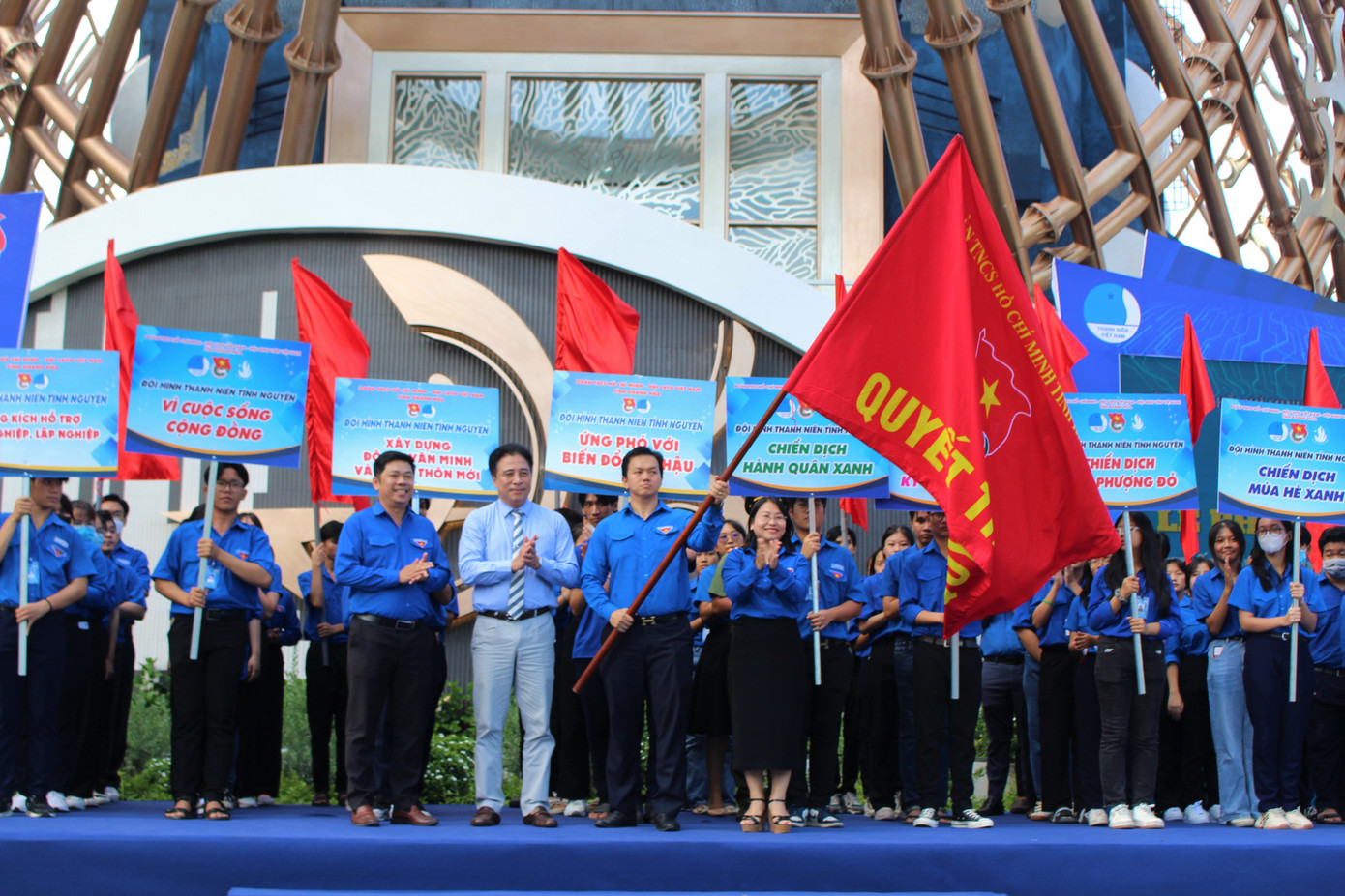 Lễ ra quân Chiến dịch Thanh niên tình nguyện hè 2023. Ảnh: Khánh Nguyên. Lễ ra quân Chiến dịch Thanh niên tình nguyện hè 2023. Ảnh: Khánh Nguyên.