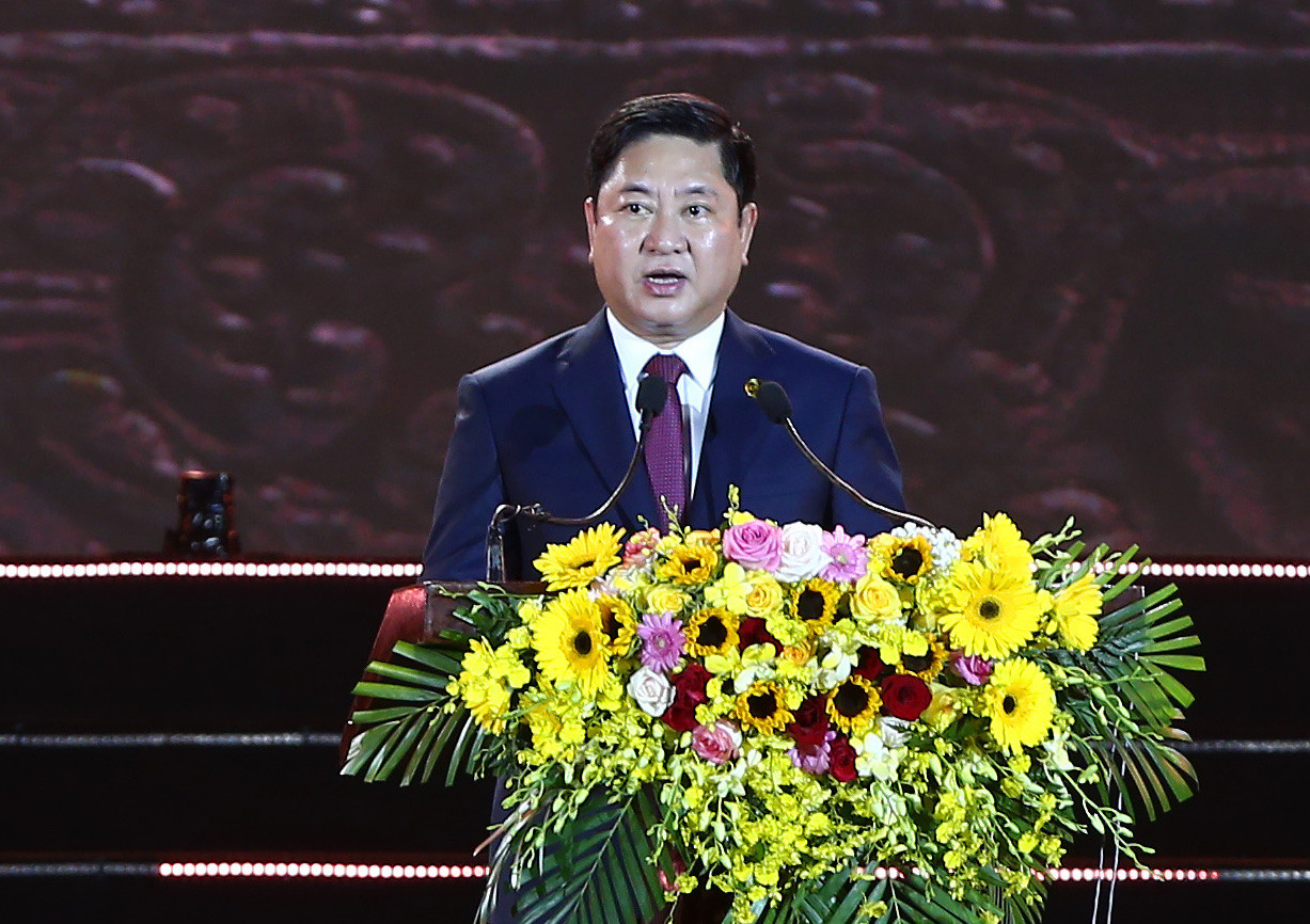 Ông Trần Quốc Nam - Chủ tịch UBND tỉnh Ninh Thuận, phát biểu tại buổi lễ.