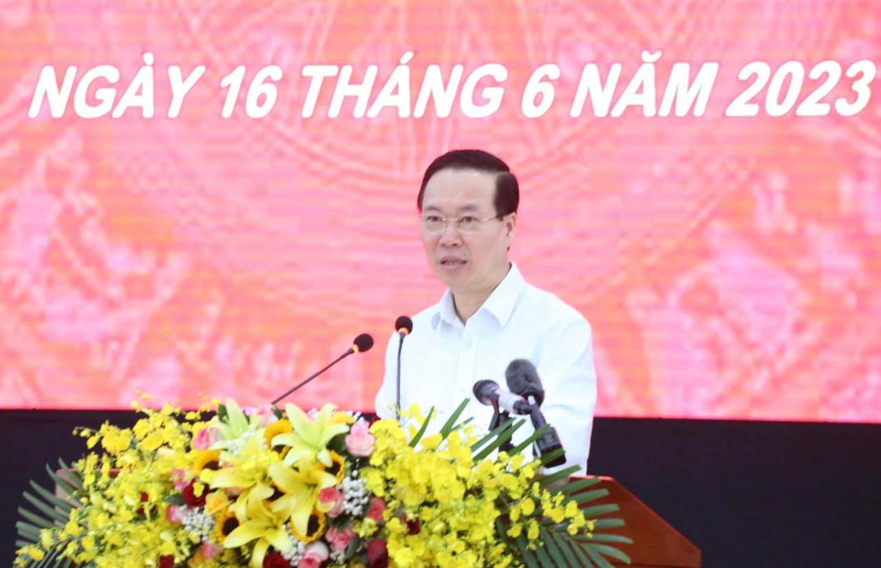 Chủ tịch nước Võ Văn Thưởng phát biểu tại buổi làm việc. Chủ tịch nước Võ Văn Thưởng phát biểu tại buổi làm việc.