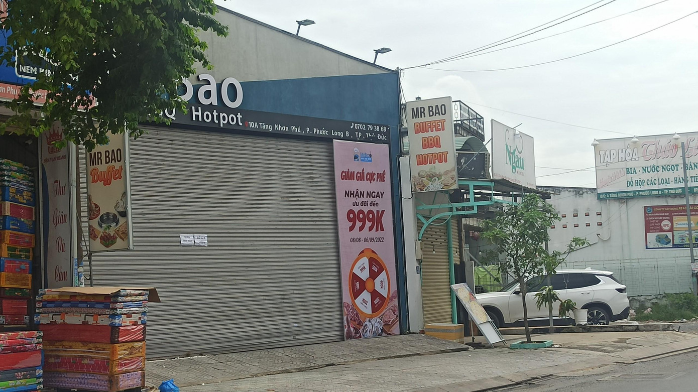 Quán ăn nơi xảy ra vụ việc.