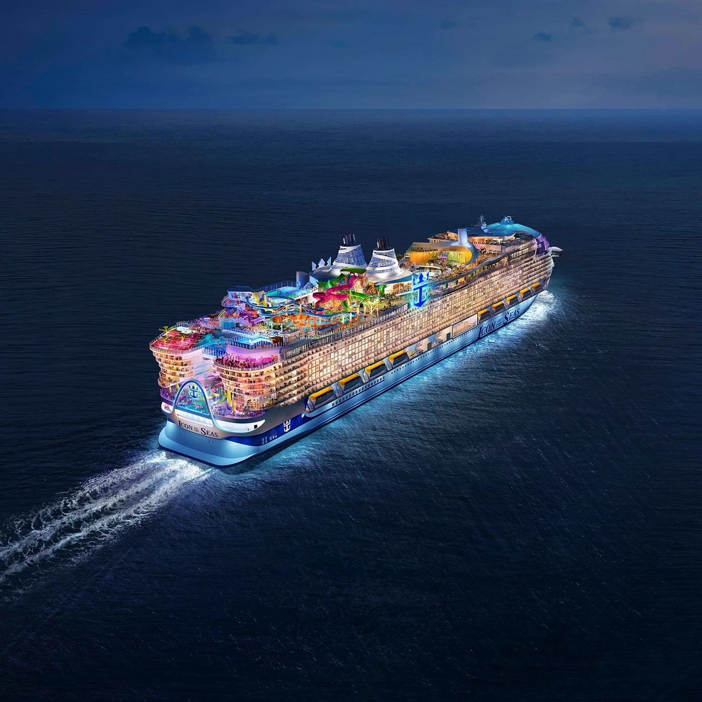 Du thuyền Icon of the Seas cao 20 tầng sẽ đi vào hoạt động vào năm 2024.