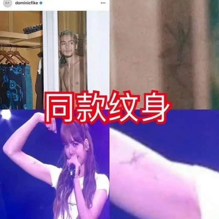 Fan chỉ ra ảnh được cho là hình xăm đôi của Lisa và Dominic Fike là khác nhau, khác vị trí. Lisa là hình nàng tiên ở cánh tay, còn Dominic Fike là ở hông. Fan chỉ ra ảnh được cho là hình xăm đôi của Lisa và Dominic Fike là khác nhau, khác vị trí. Lisa là hình nàng tiên ở cánh tay, còn Dominic Fike là ở hông.