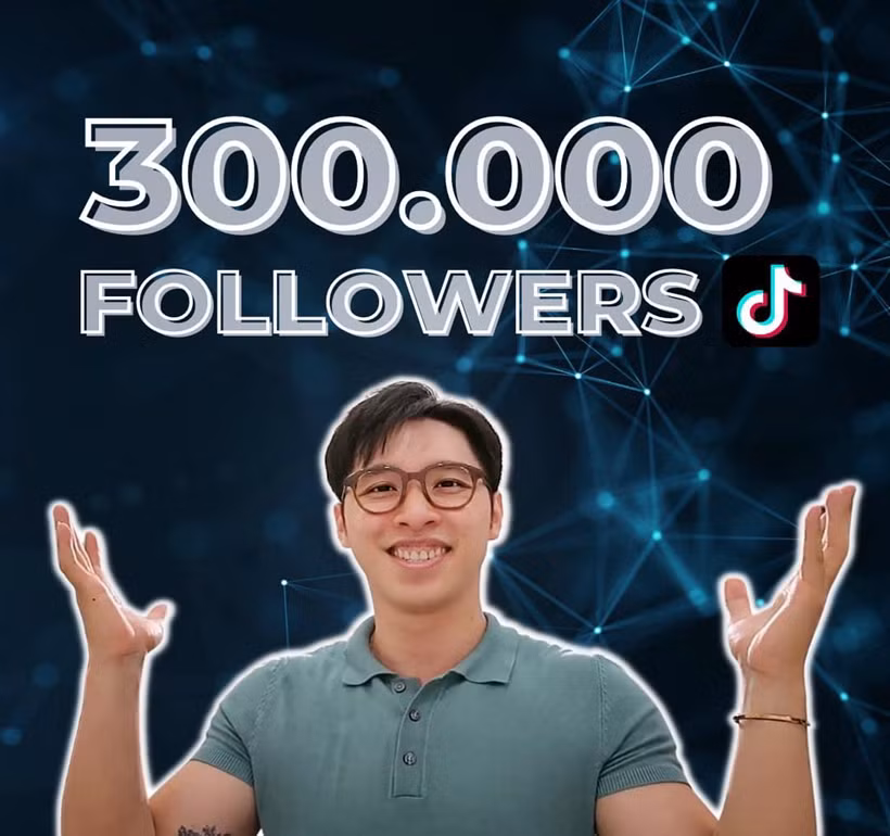 Kênh TikTok của Eric Thỏ cán mốc 300K người theo dõi. - Ảnh: FBNV