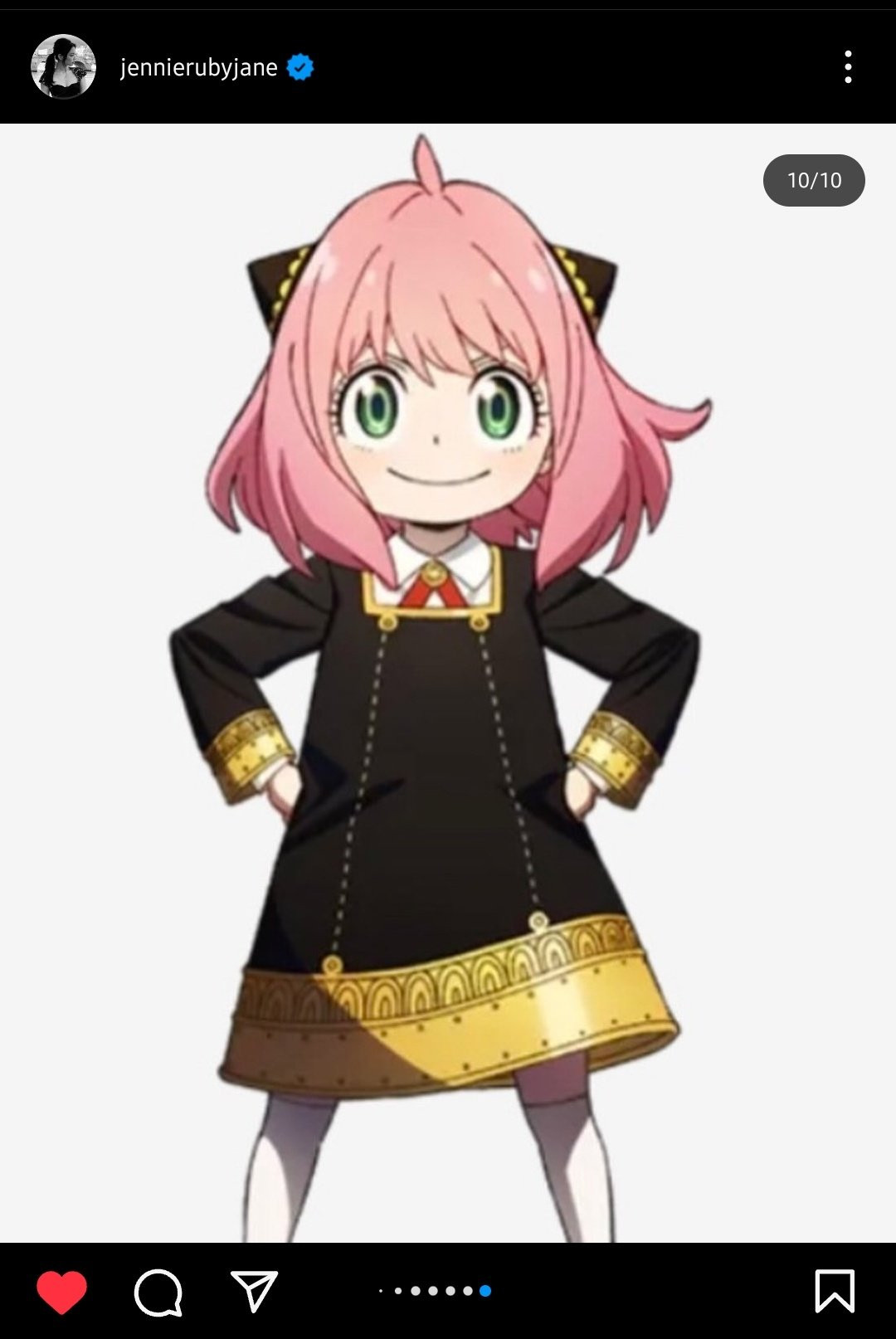 Mái tóc hồng chuẩn bị cho màn trở lại với Mantra đã được Jennie "bóng gió" từ năm ngoái, với bức ảnh cô bé Anya trong Spy x Family được bỏ vào cuối trong một bài đăng trên Instagram.