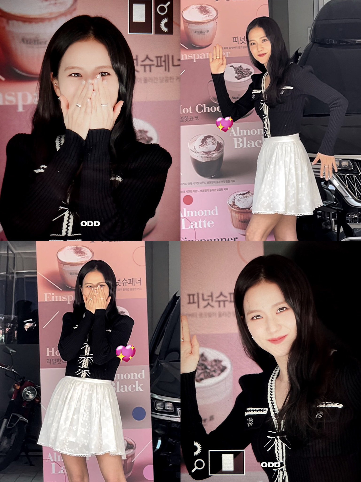 Jisoo tạo dáng nhí nhố tại sự kiện.