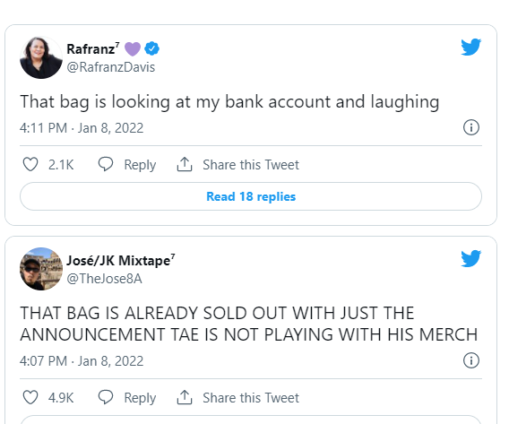 &quot;Chiếc túi kia đang nhìn tài khoản ngân hàng của tôi và cười kìa.&quot; - Một fan đùa về sự hấp dẫn với thiết kế của V.