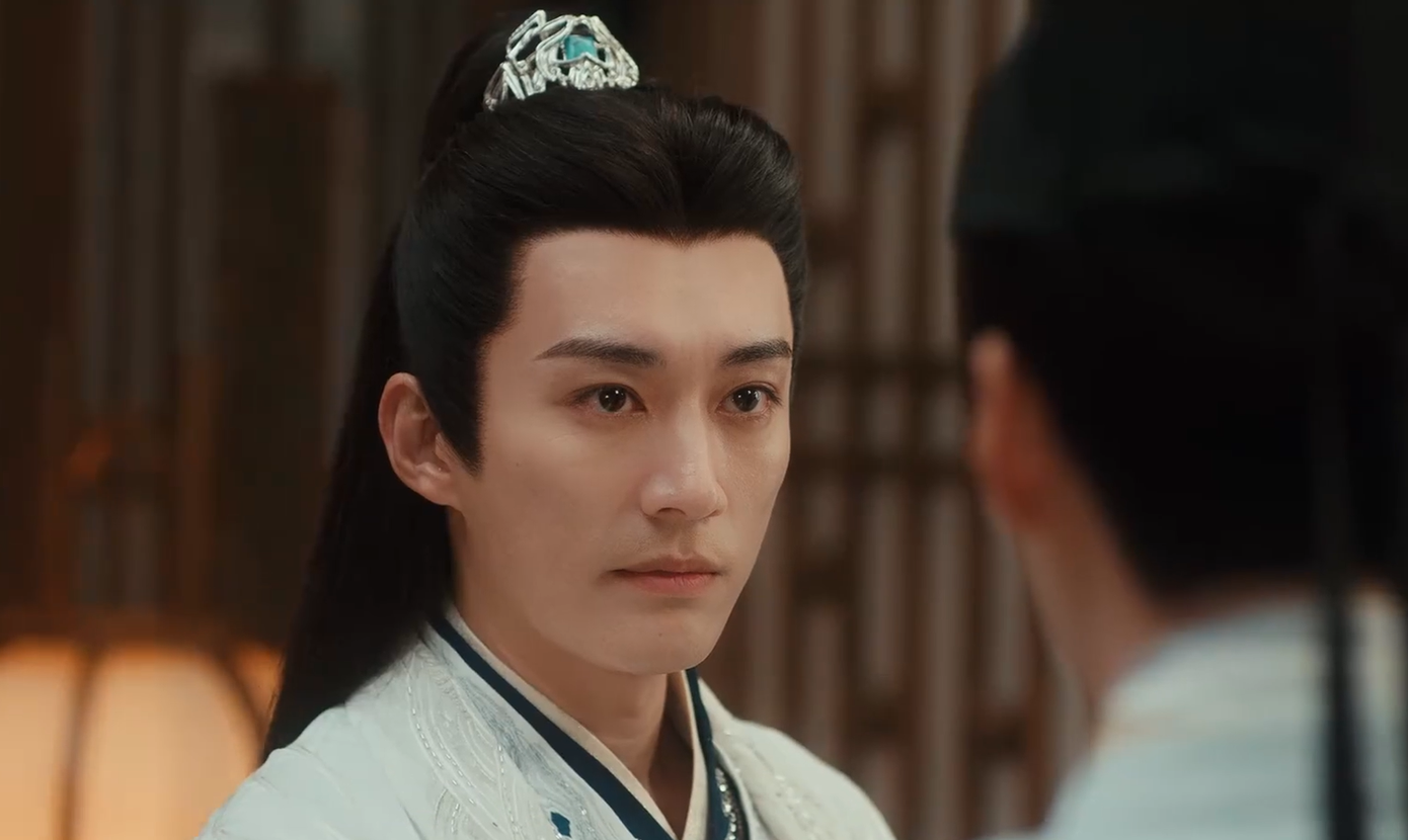 Nói là diễn kịch, nhưng Cảnh vương ghen tuông khi thấy Việt Tần (Tất Văn Quân) quan tâm Mi Lâm là thật.