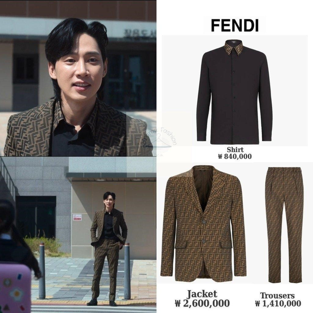 Set đồ &quot;đón con gái&quot; của anh đến từ nhà một Fendi có tổng giá trị khoảng 100 triệu đồng. - Ảnh: Kdrama Fashion