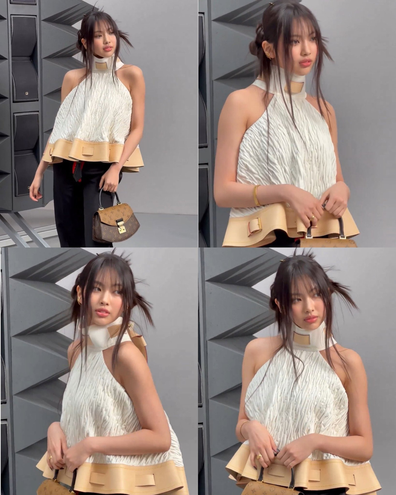 Có kinh nghiệm khi từng làm mẫu nhí, sự quen thuộc với sàn diễn và ống kính từ nhỏ giúp Hyein phô diễn nét trẻ trung, táo bạo khi xuất hiện tại Tuần lễ Thời trang Paris. Có kinh nghiệm khi từng làm mẫu nhí, sự quen thuộc với sàn diễn và ống kính từ nhỏ giúp Hyein phô diễn nét trẻ trung, táo bạo khi xuất hiện tại Tuần lễ Thời trang Paris.