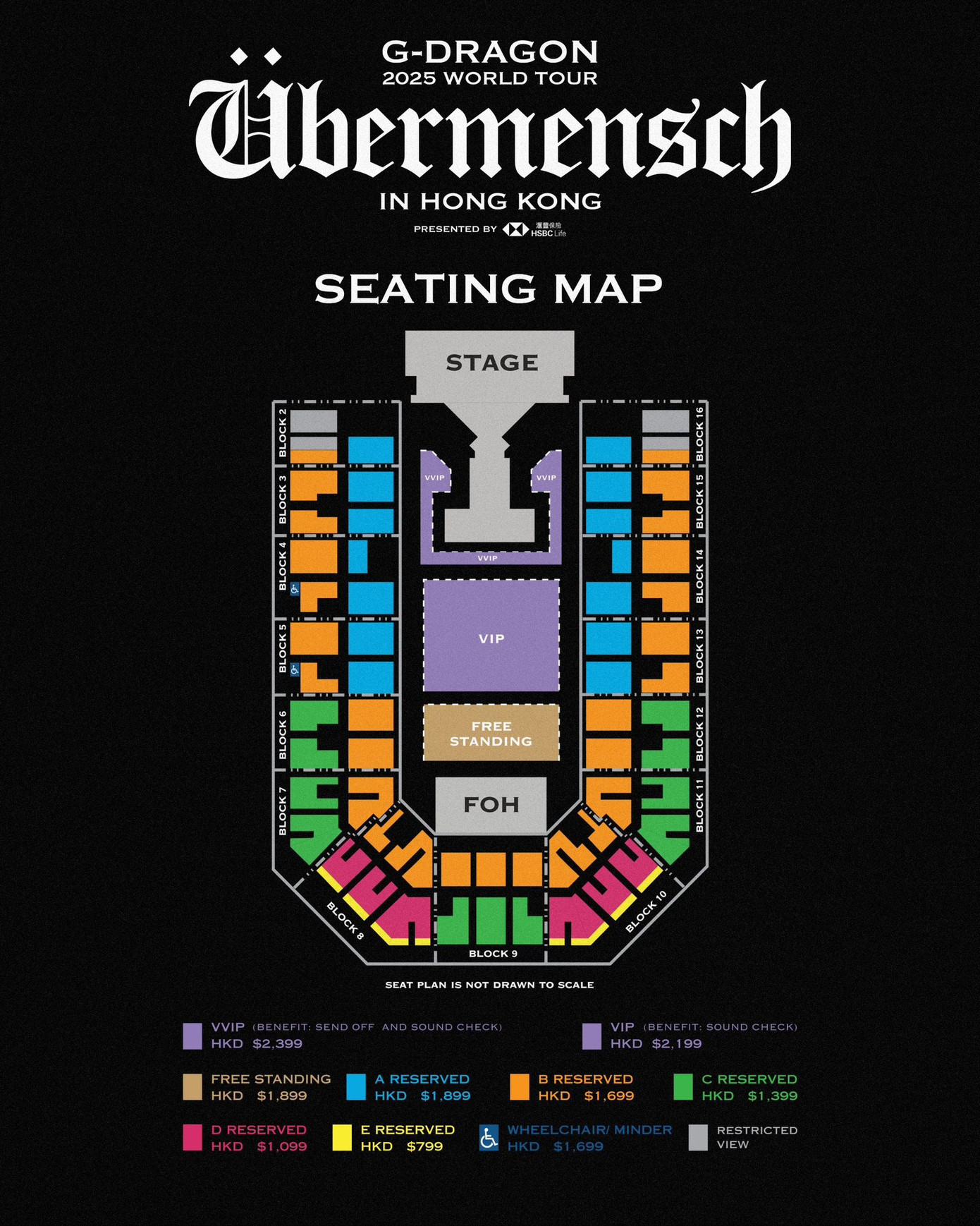 Concert của G-Dragon ở Hong Kong có giá vé khoảng 2,6 triệu đến 8 triệu đồng. Chặng Kuala Lumpur có giá khoảng 2,8 triệu đồng đến 8,1 triệu đồng. Concert của G-Dragon ở Hong Kong có giá vé khoảng 2,6 triệu đến 8 triệu đồng. Chặng Kuala Lumpur có giá khoảng 2,8 triệu đồng đến 8,1 triệu đồng.